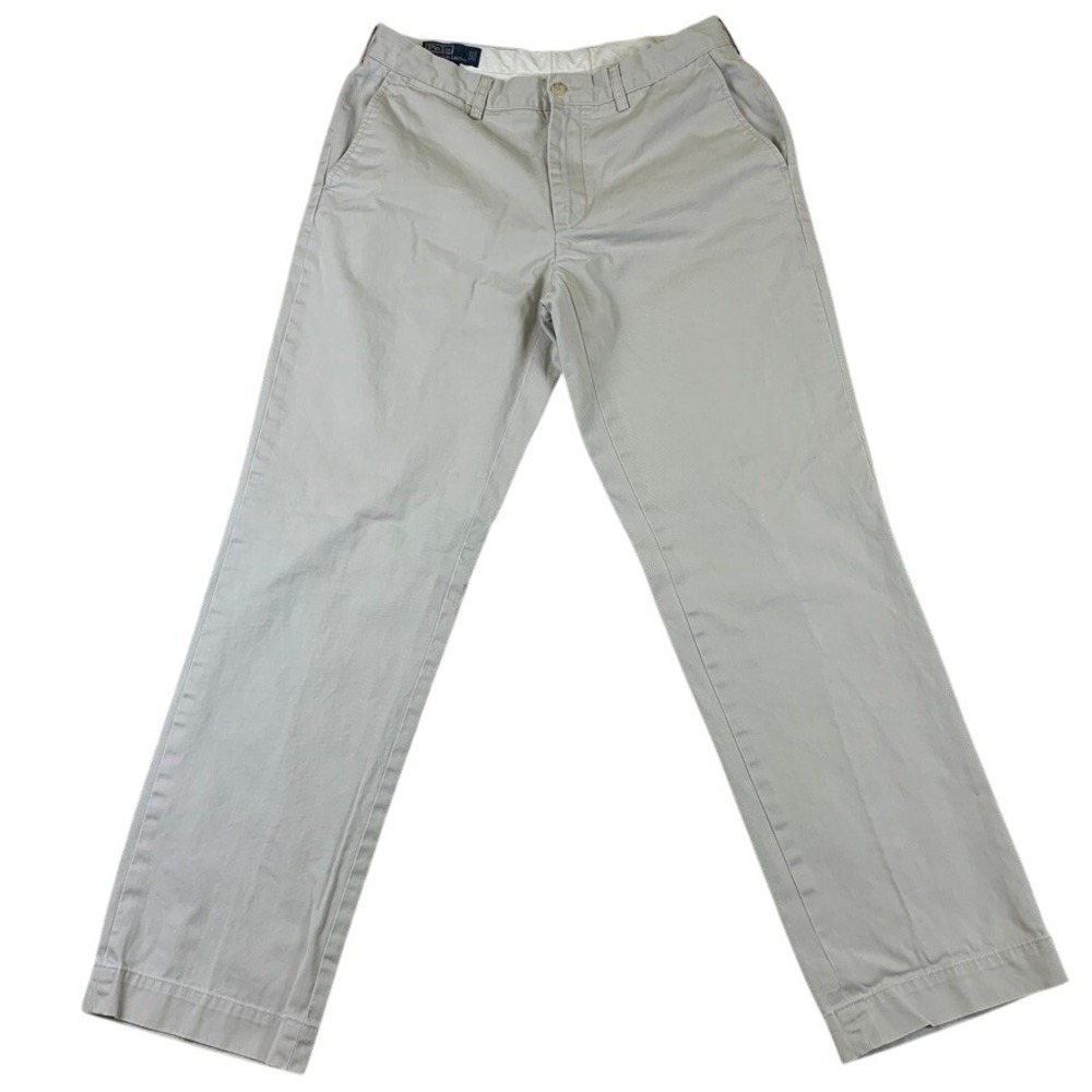 Polo Ralph Lauren Preston Pant Mens 34x34 Tan Khaki Chino Cotton‎ Twill W175789